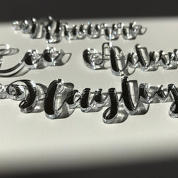 Personalised Mirrored Acrylic Place Names.