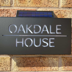 Solar House Sign 5, L.E.D Illuminated House Plaque