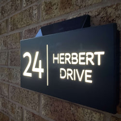 Solar House Sign 2, L.E.D Illuminated House Number