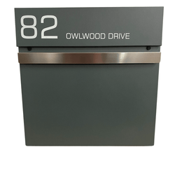 Modern wall mounted postbox