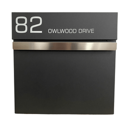 Modern wall mounted postbox